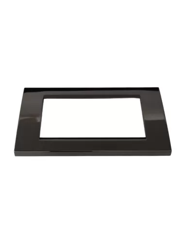 Plaque métallique Ave zama45, 4 modules, nickel poli, série zama 45p94nc